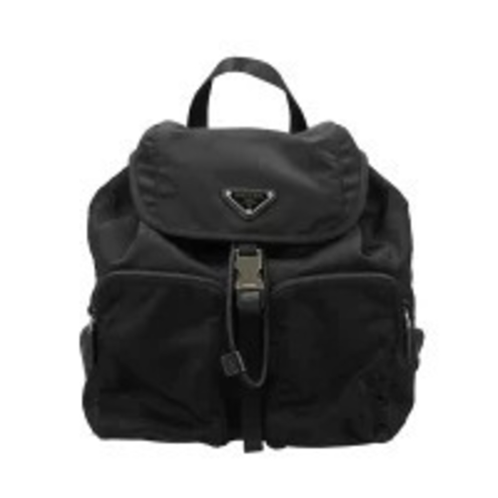 Prada Plate Backpack Black